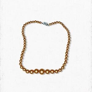 Goldtone Plastic Faux Pearl Choker